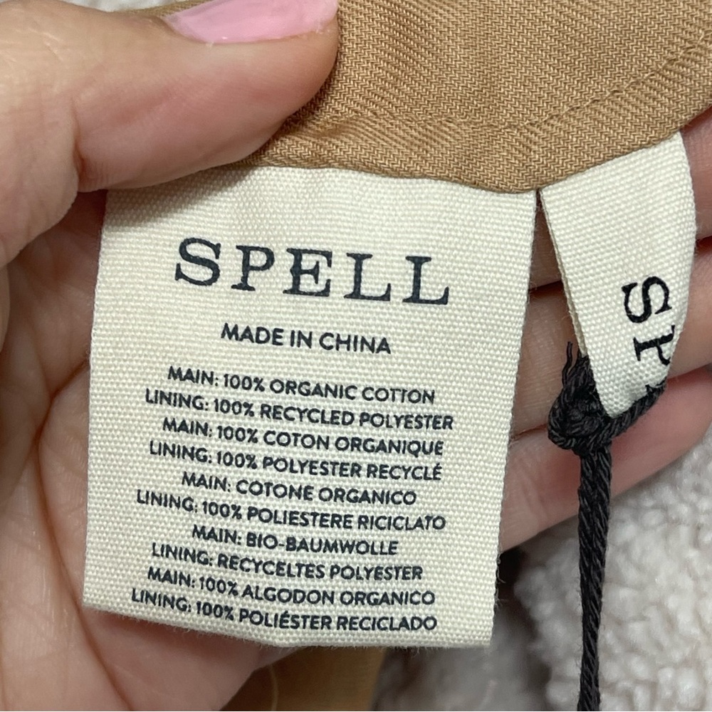 SPELL Belladonna Reversible Faux Shearling Vest Tan Size Small - Picture 5 of 6